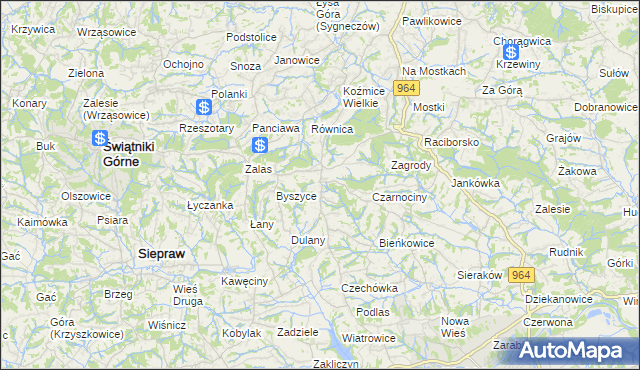 mapa Gorzków gmina Wieliczka, Gorzków gmina Wieliczka na mapie Targeo