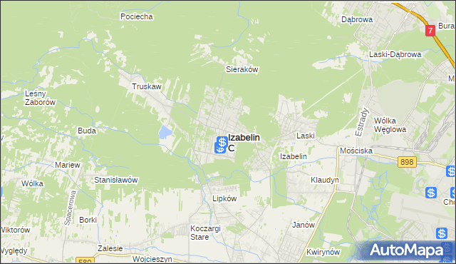 mapa Izabelin C, Izabelin C na mapie Targeo