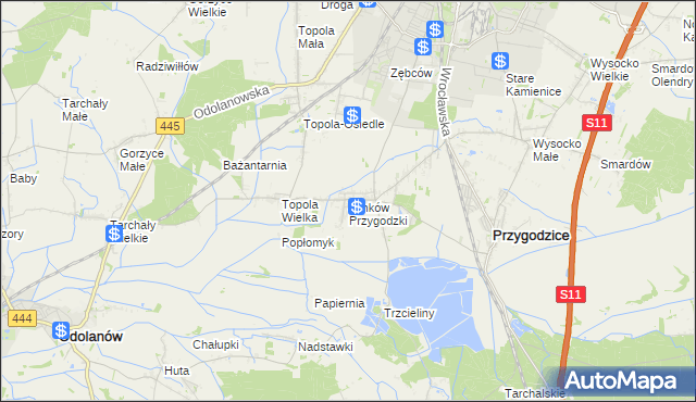 mapa Janków Przygodzki, Janków Przygodzki na mapie Targeo