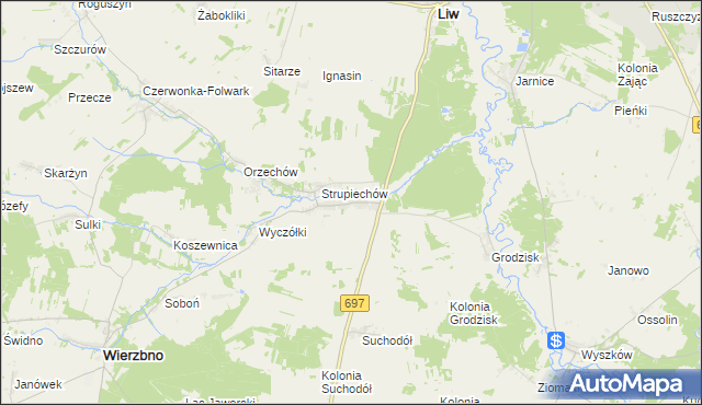 mapa Karczewiec, Karczewiec na mapie Targeo