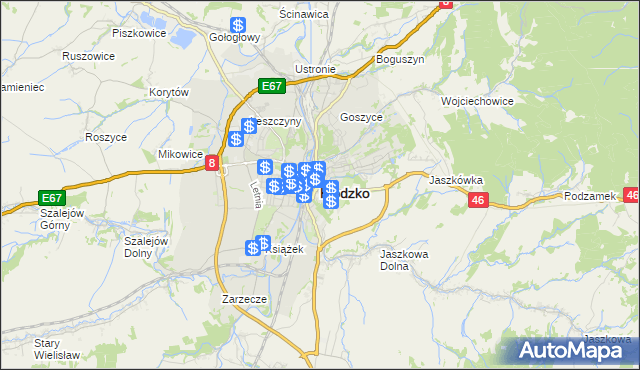mapa Kłodzka, Kłodzko na mapie Targeo
