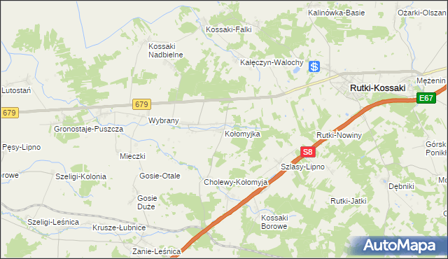 mapa Kołomyjka, Kołomyjka na mapie Targeo