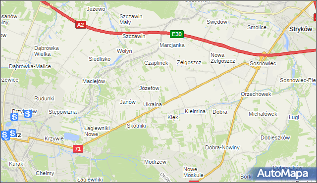 mapa Leonardów gmina Zgierz, Leonardów gmina Zgierz na mapie Targeo