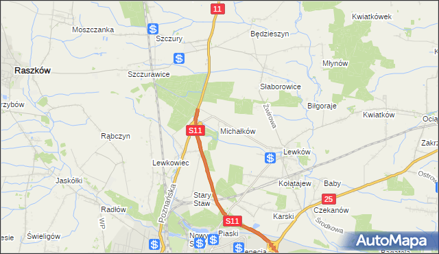 mapa Michałków, Michałków na mapie Targeo