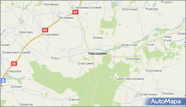 mapa Nowe Naruszewo, Nowe Naruszewo na mapie Targeo