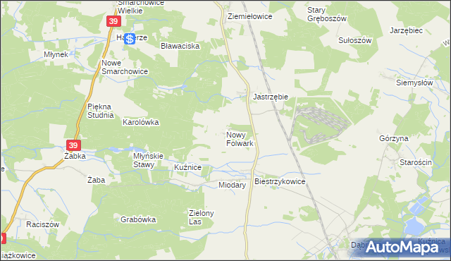 mapa Nowy Folwark gmina Namysłów, Nowy Folwark gmina Namysłów na mapie Targeo