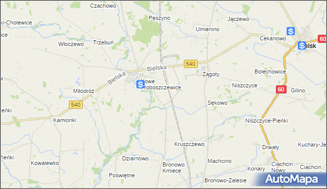 mapa Ogorzelice, Ogorzelice na mapie Targeo