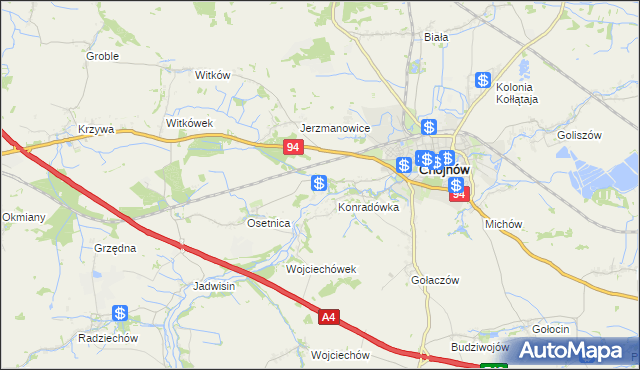 mapa Piotrowice gmina Chojnów, Piotrowice gmina Chojnów na mapie Targeo