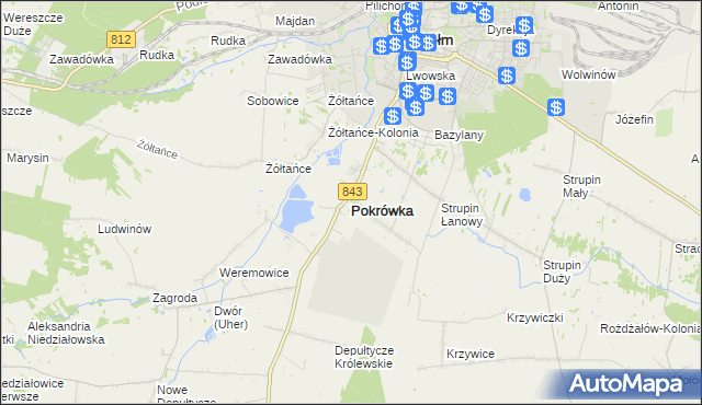 mapa Pokrówka, Pokrówka na mapie Targeo