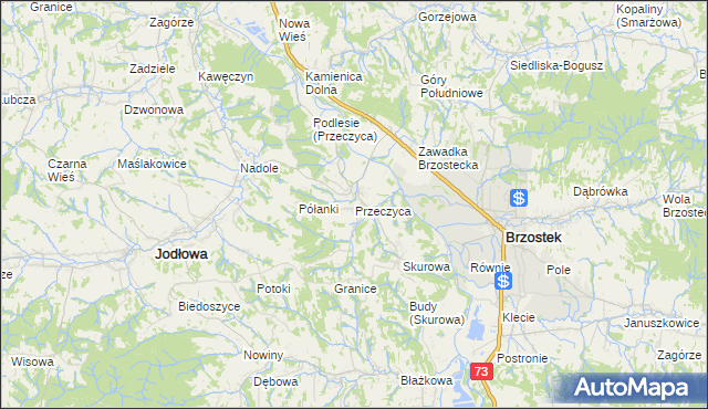mapa Przeczyca, Przeczyca na mapie Targeo