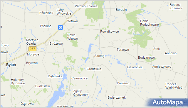 mapa Sadłóg, Sadłóg na mapie Targeo