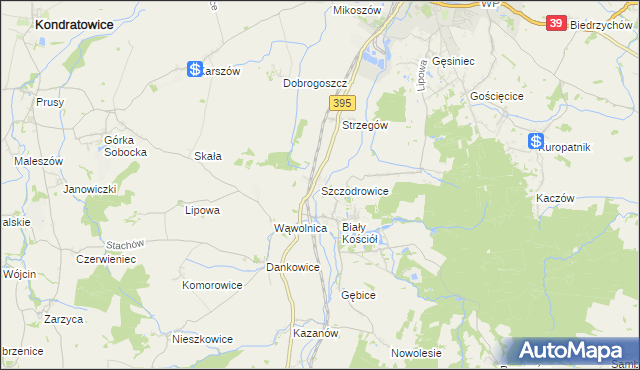 mapa Szczodrowice, Szczodrowice na mapie Targeo