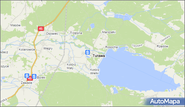 mapa Turawa, Turawa na mapie Targeo