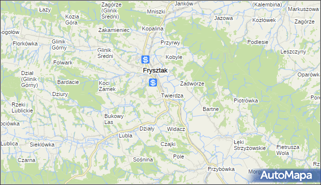 mapa Twierdza, Twierdza na mapie Targeo