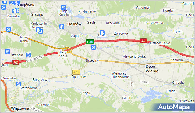 mapa Wielgolas Brzeziński, Wielgolas Brzeziński na mapie Targeo