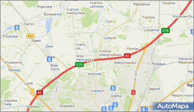 mapa Wola Kiedrzyńska, Wola Kiedrzyńska na mapie Targeo