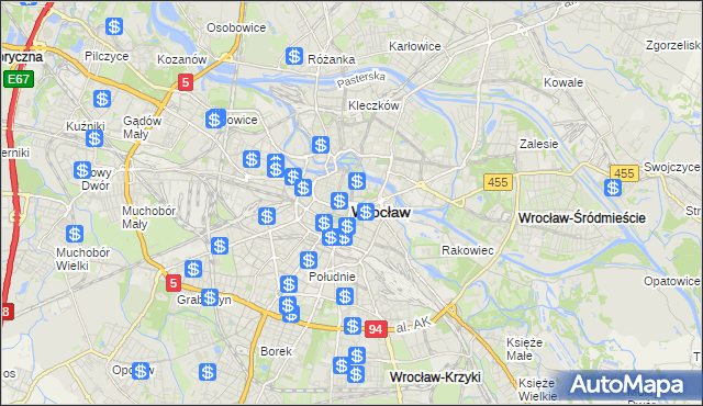 mapa Wrocławia, Wrocław na mapie Targeo