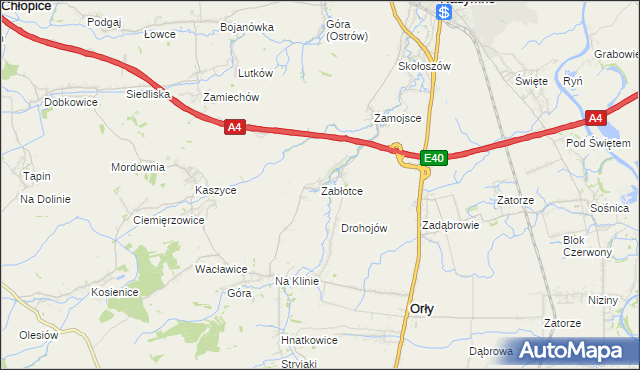 mapa Zabłotce gmina Radymno, Zabłotce gmina Radymno na mapie Targeo