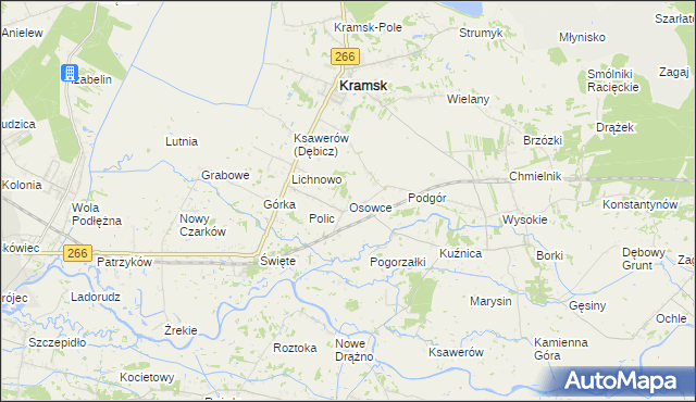 mapa Osowce, Osowce na mapie Targeo