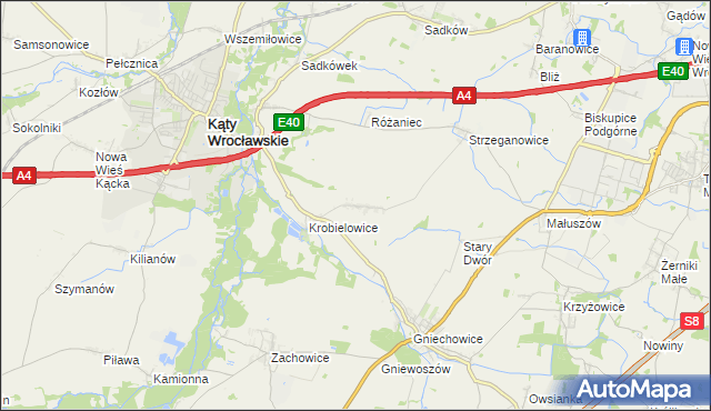 mapa Wojtkowice, Wojtkowice na mapie Targeo