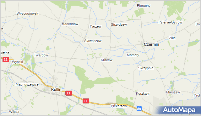 mapa Kurcew, Kurcew na mapie Targeo
