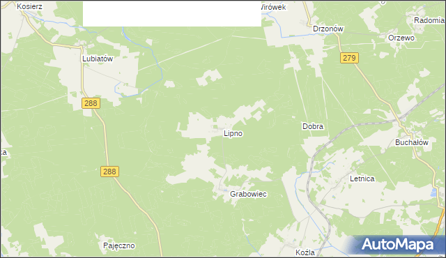 mapa Lipno gmina Świdnica, Lipno gmina Świdnica na mapie Targeo