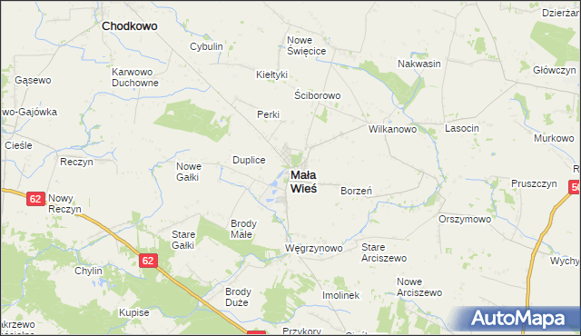 mapa Mała Wieś powiat płocki, Mała Wieś powiat płocki na mapie Targeo