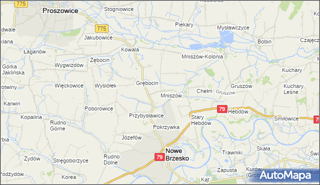 mapa Mniszów, Mniszów na mapie Targeo