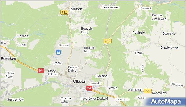 mapa Rabsztyn, Rabsztyn na mapie Targeo