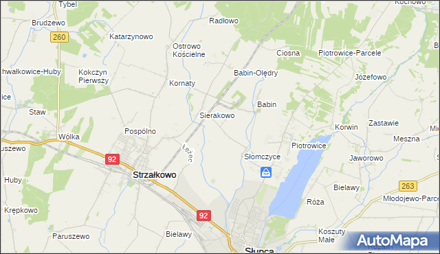 mapa Słomczyce-Parcele, Słomczyce-Parcele na mapie Targeo