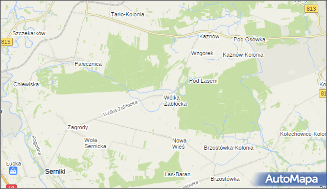 mapa Wólka Zabłocka gmina Serniki, Wólka Zabłocka gmina Serniki na mapie Targeo