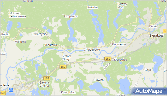 mapa Chorzępowo, Chorzępowo na mapie Targeo