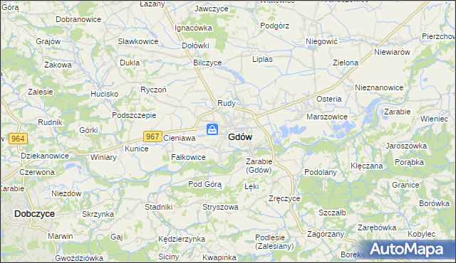 mapa Gdów, Gdów na mapie Targeo