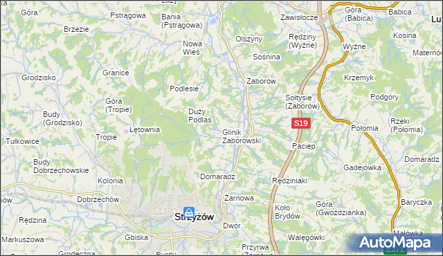 mapa Glinik Zaborowski, Glinik Zaborowski na mapie Targeo