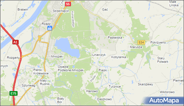 mapa Linarczyk, Linarczyk na mapie Targeo