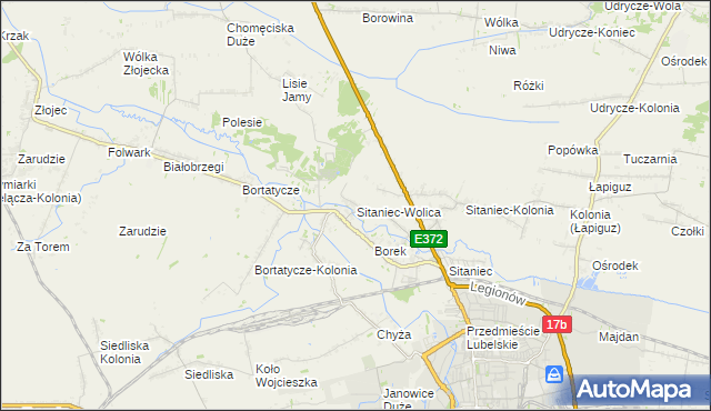 mapa Sitaniec-Wolica, Sitaniec-Wolica na mapie Targeo