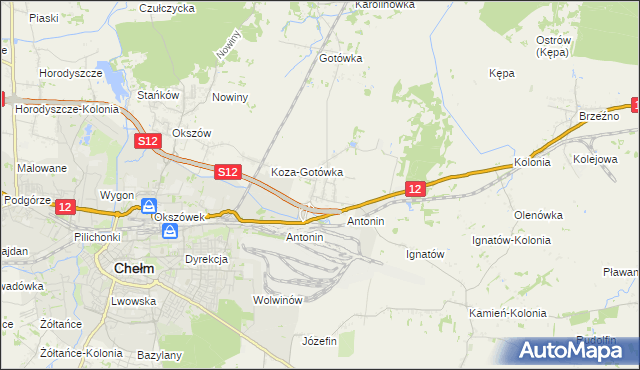 mapa Srebrzyszcze, Srebrzyszcze na mapie Targeo