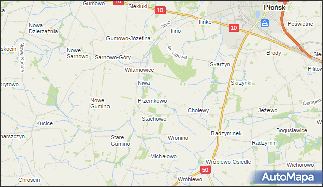 mapa Wroninko, Wroninko na mapie Targeo