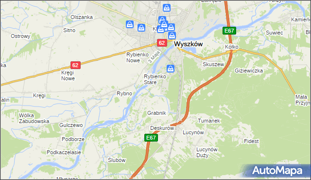 mapa Drogoszewo gmina Wyszków, Drogoszewo gmina Wyszków na mapie Targeo