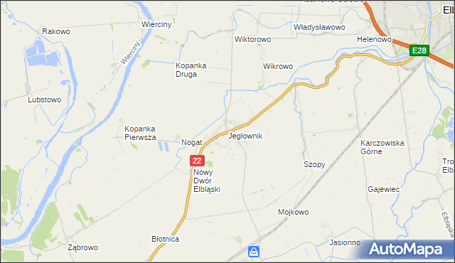 mapa Jegłownik, Jegłownik na mapie Targeo