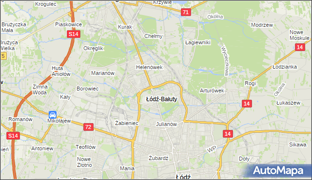 mapa Radogoszcz gmina Łódź, Radogoszcz gmina Łódź na mapie Targeo