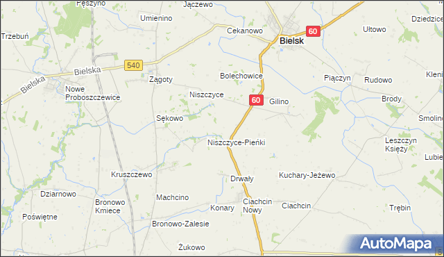 mapa Kłobie, Kłobie na mapie Targeo