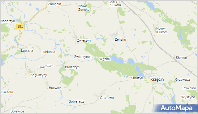 mapa Wężnik, Wężnik na mapie Targeo