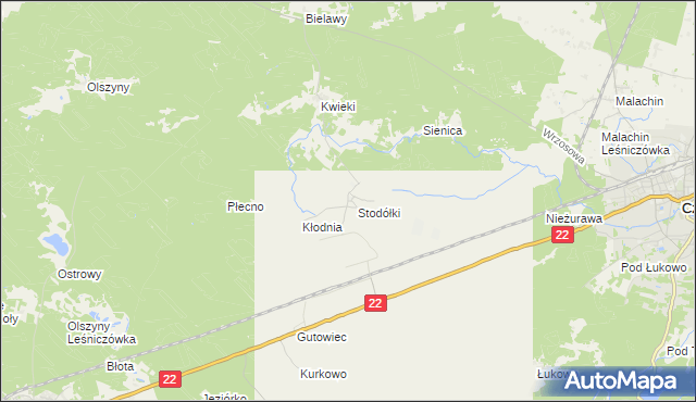 mapa Krzyż gmina Czersk, Krzyż gmina Czersk na mapie Targeo