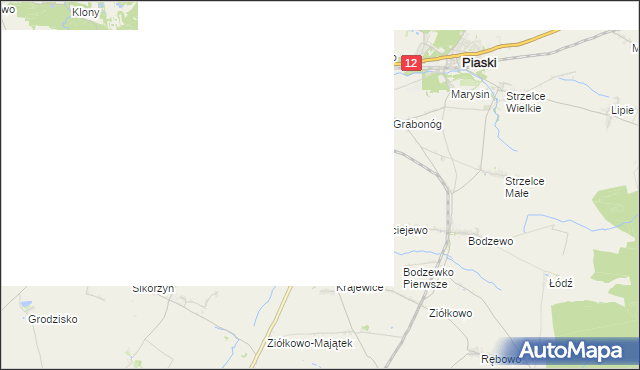 mapa Podrzecze gmina Piaski, Podrzecze gmina Piaski na mapie Targeo