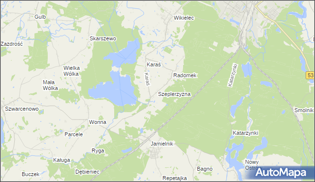 mapa Szeplerzyzna, Szeplerzyzna na mapie Targeo