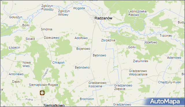 mapa Bębnowo, Bębnowo na mapie Targeo