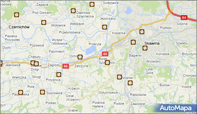 mapa Borek Szlachecki, Borek Szlachecki na mapie Targeo