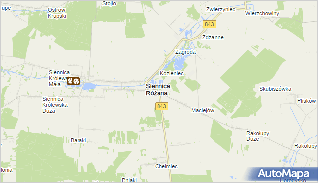 mapa Boruń, Boruń na mapie Targeo