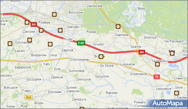 mapa Brzezie gmina Kłaj, Brzezie gmina Kłaj na mapie Targeo
